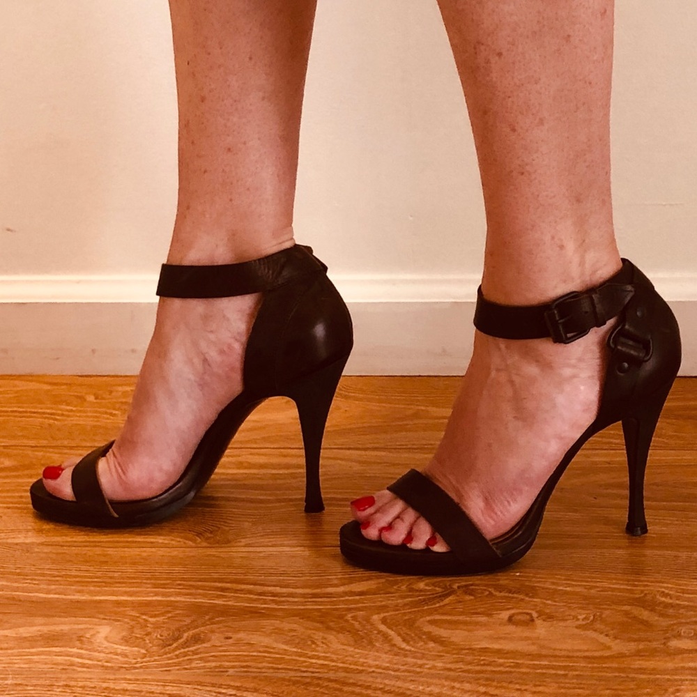 Balenciaga chocolate strappy sandals